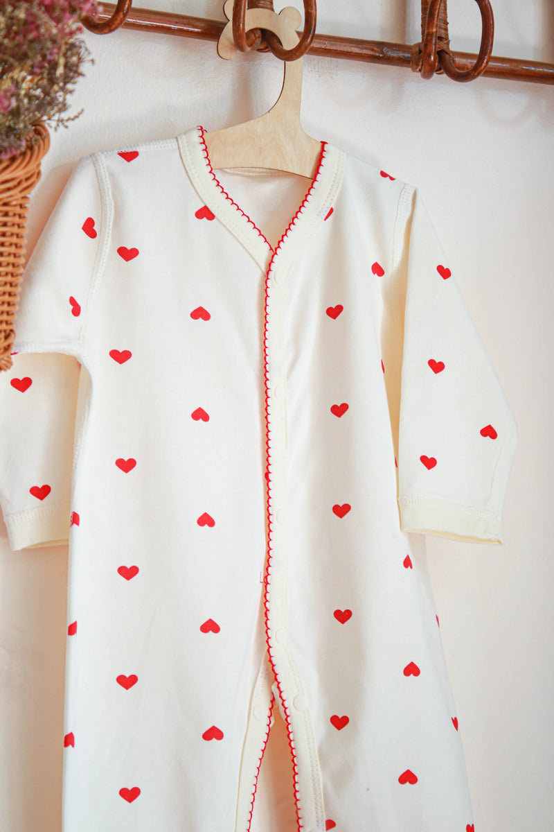 Pyjama bébé cœurs Liv&Ciboulette