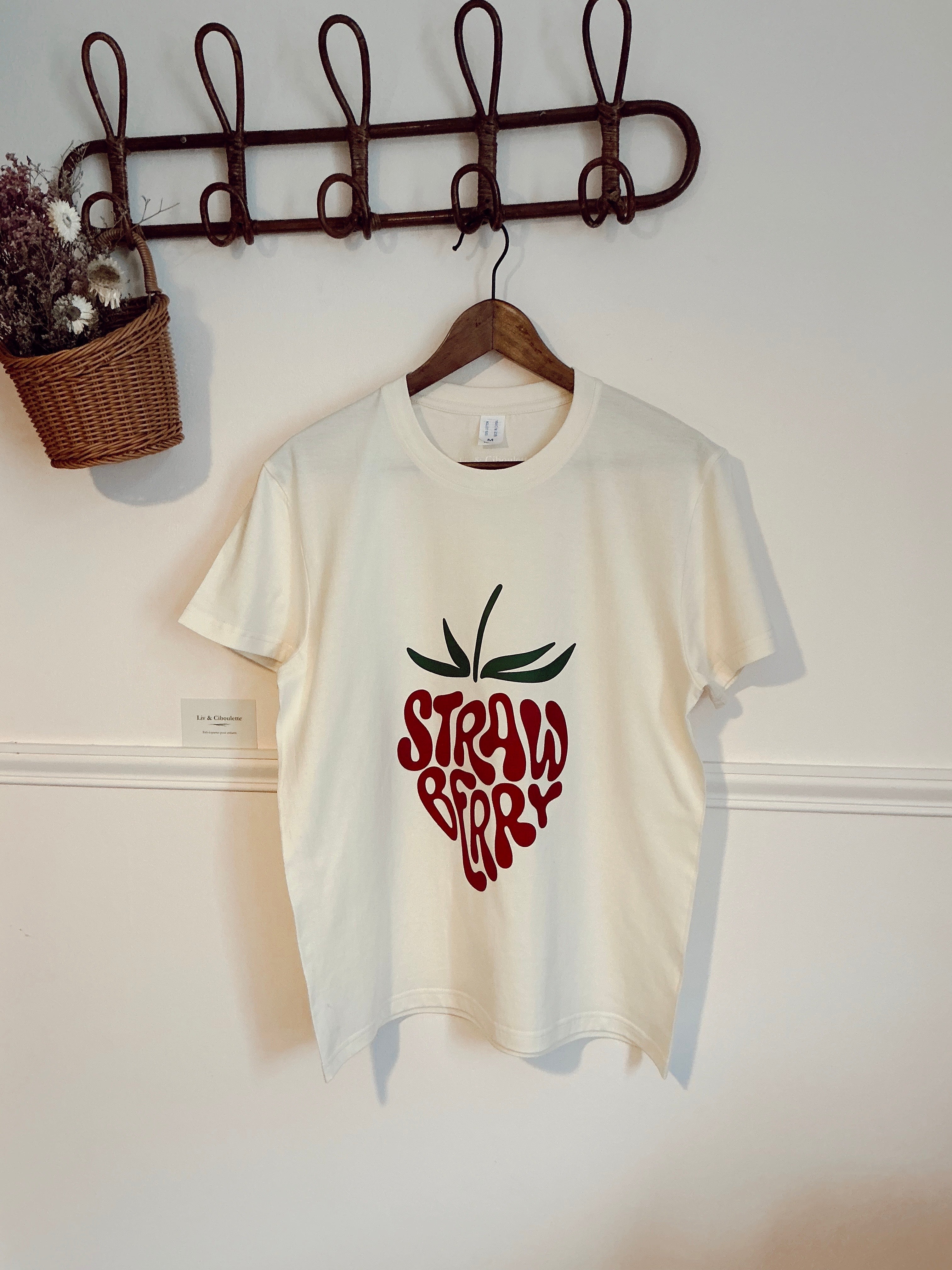 Tee-shirt femme fraise Liv&Ciboulette