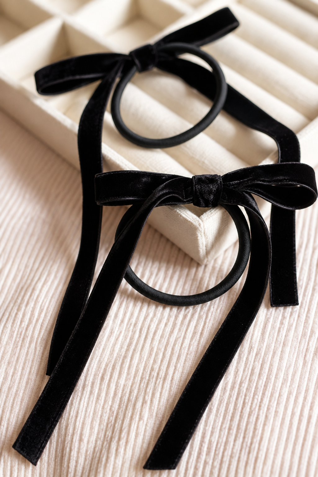 Paire élastique noeud velours