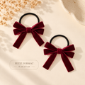 Élastique noeud double boucle velours