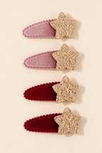 Pinces cheveux étoile velours
