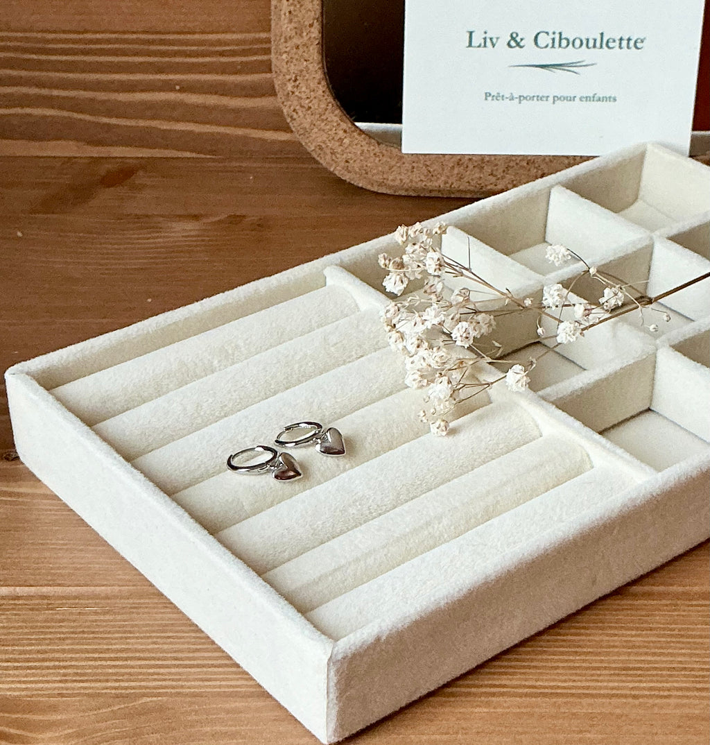 Créoles coeur plaqué or et argent Liv&Ciboulette