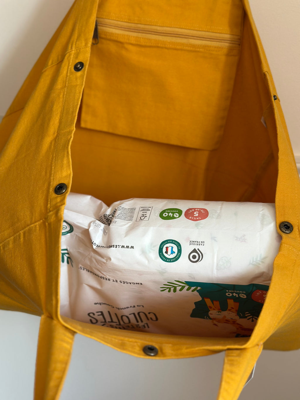 Grand sac cabas XL en toile Liv&Ciboulette