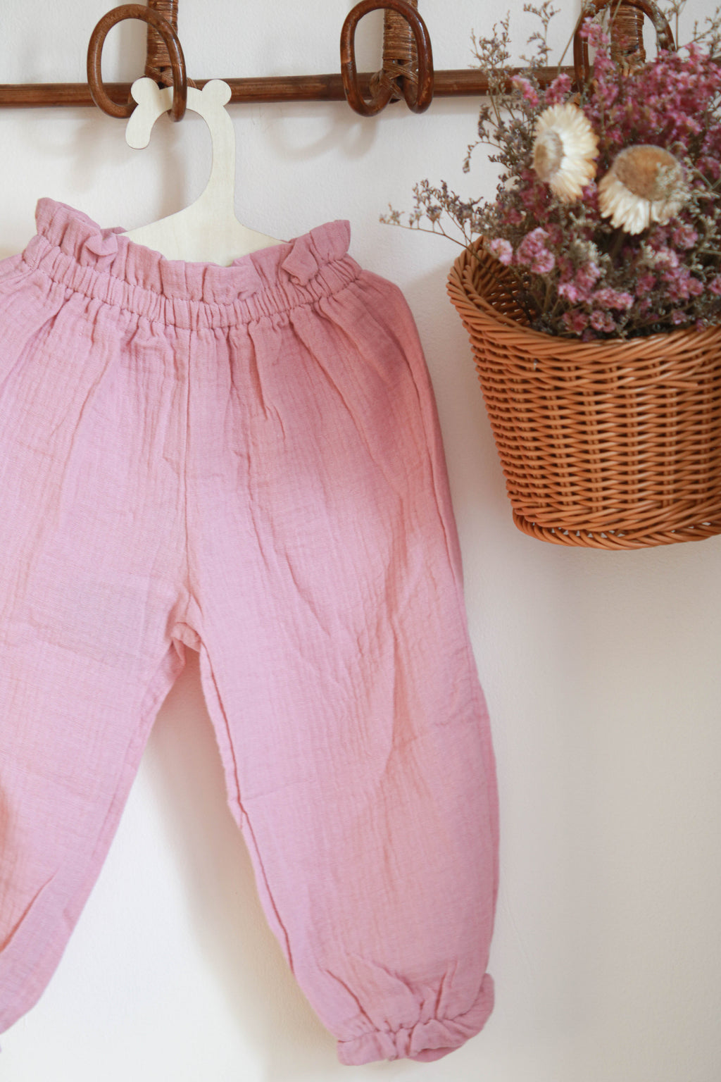 Pantalon Salomé rose poudré Liv&Ciboulette