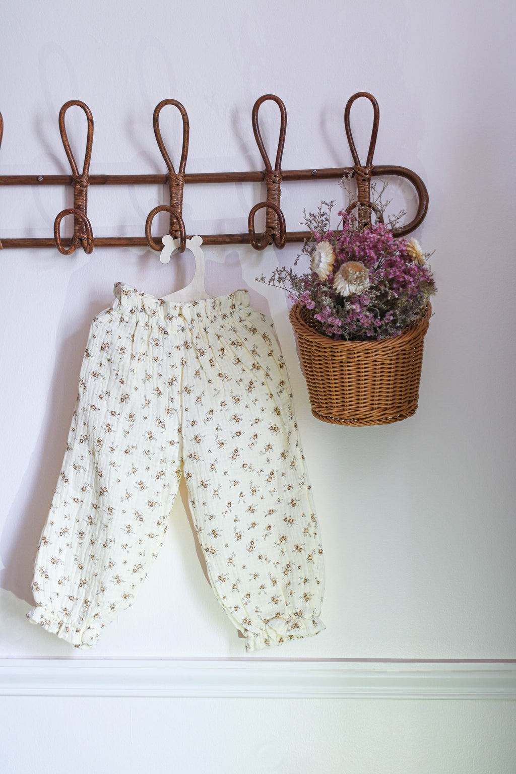 Pantalon Salomé écru floral Liv&Ciboulette