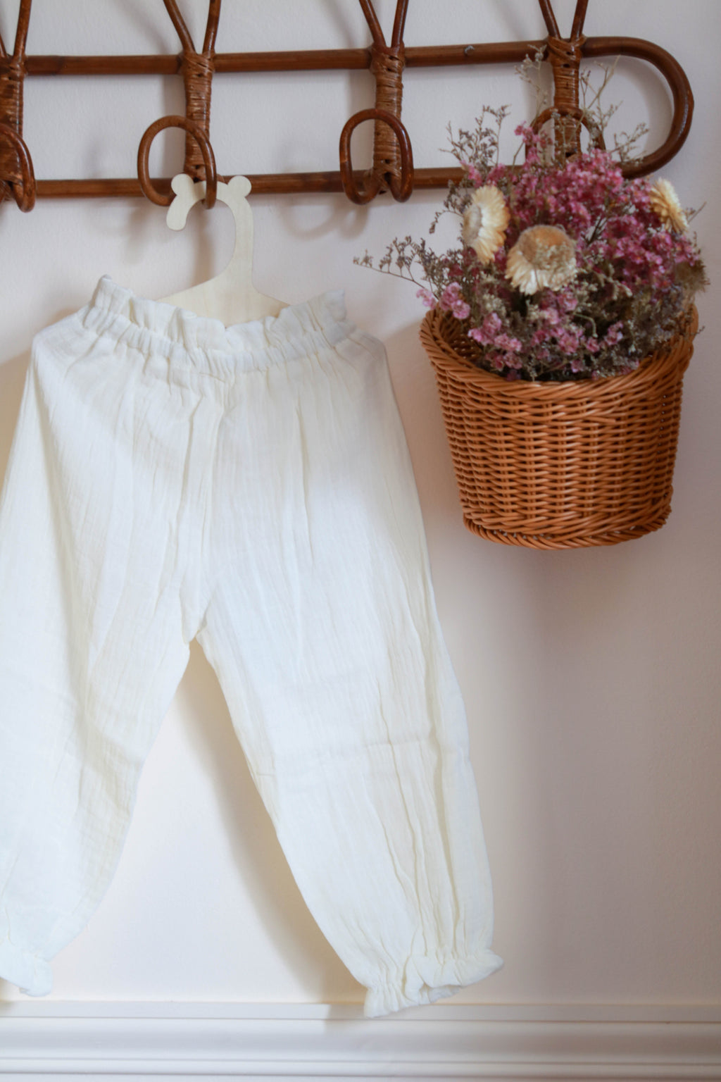 Pantalon Salomé écru mixte Liv&Ciboulette