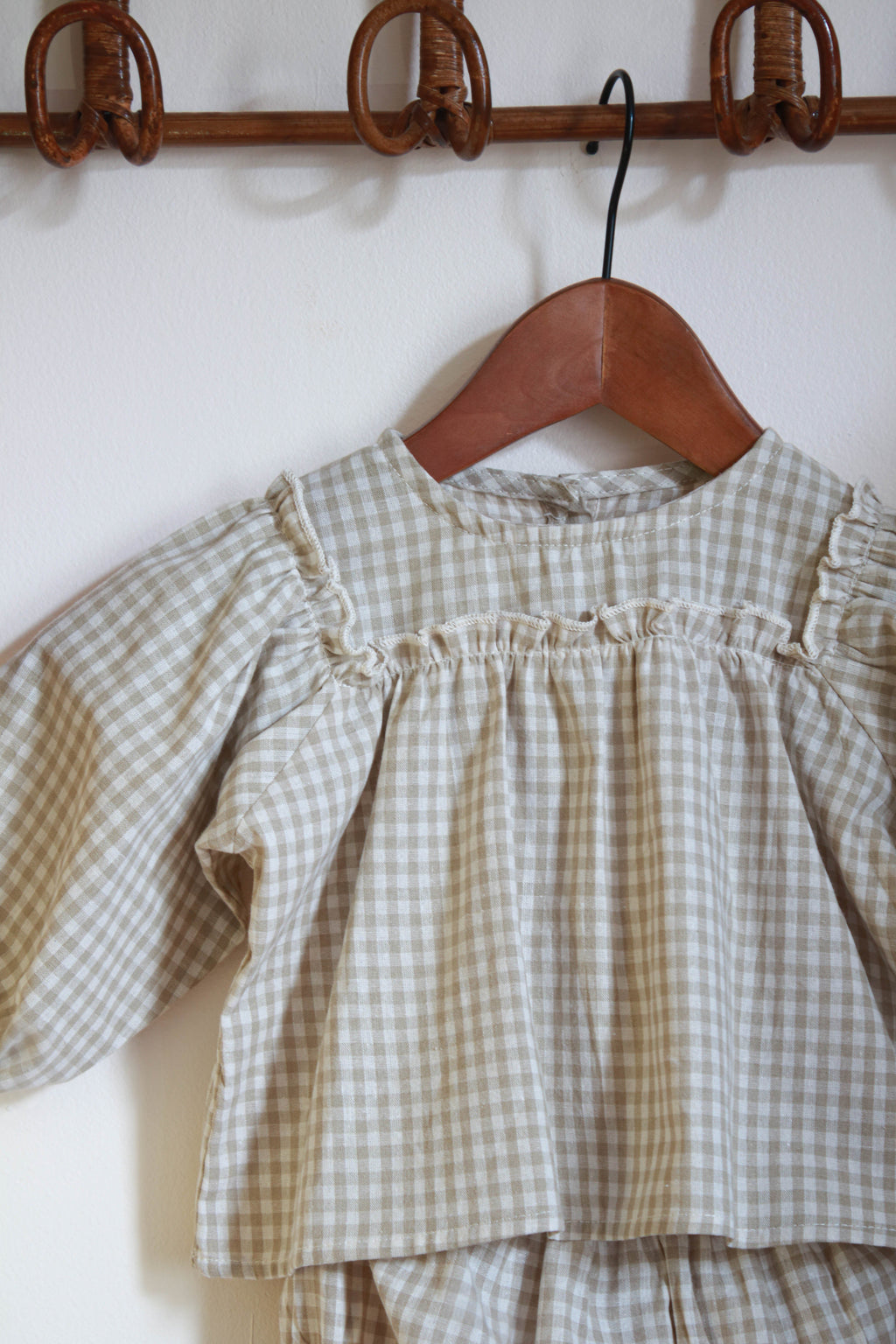 Ensemble bloomer vichy fille Liv&Ciboulette