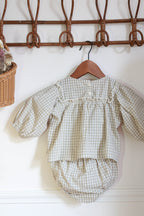 Ensemble bloomer vichy fille Liv&Ciboulette