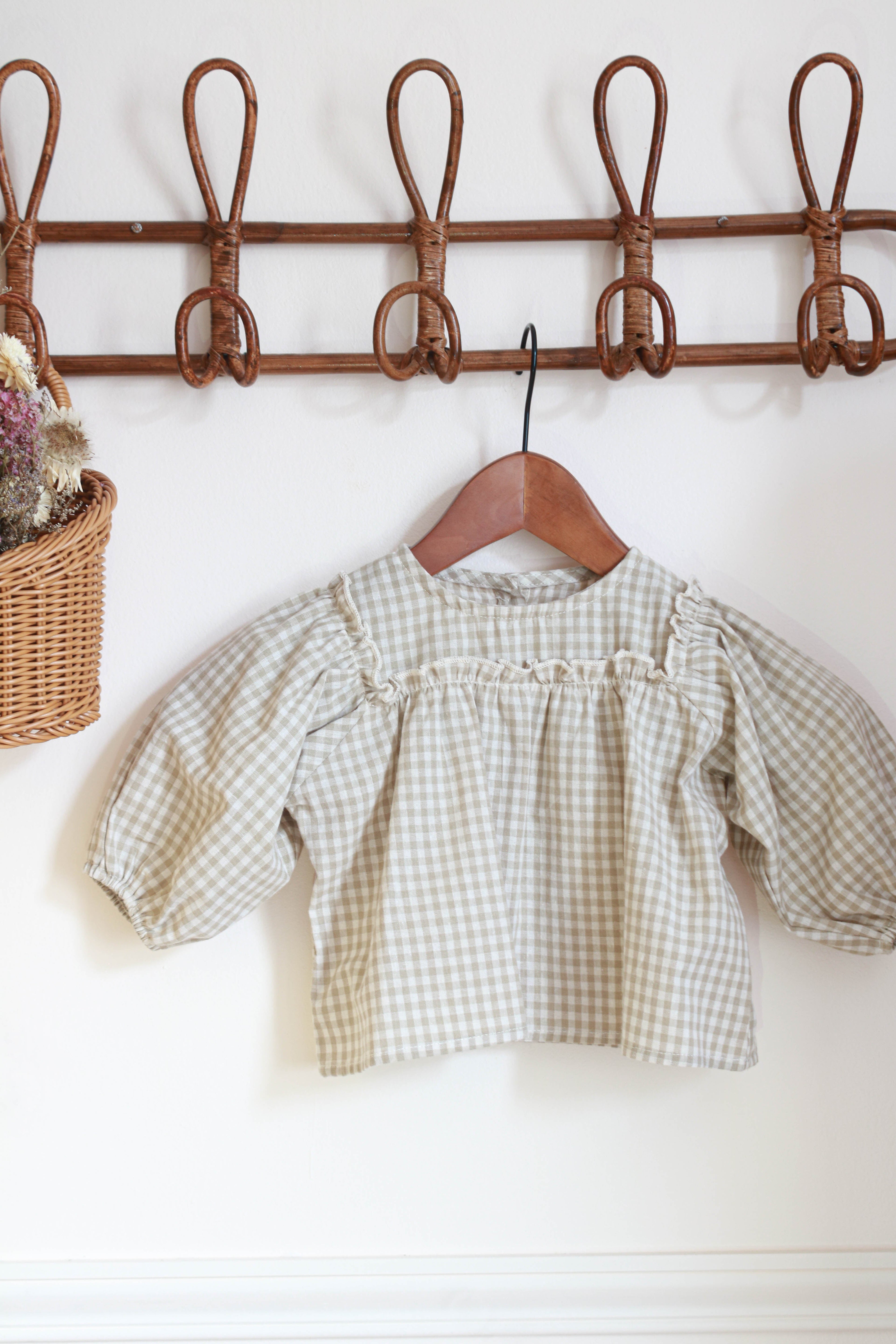 Ensemble bloomer vichy fille Liv&Ciboulette