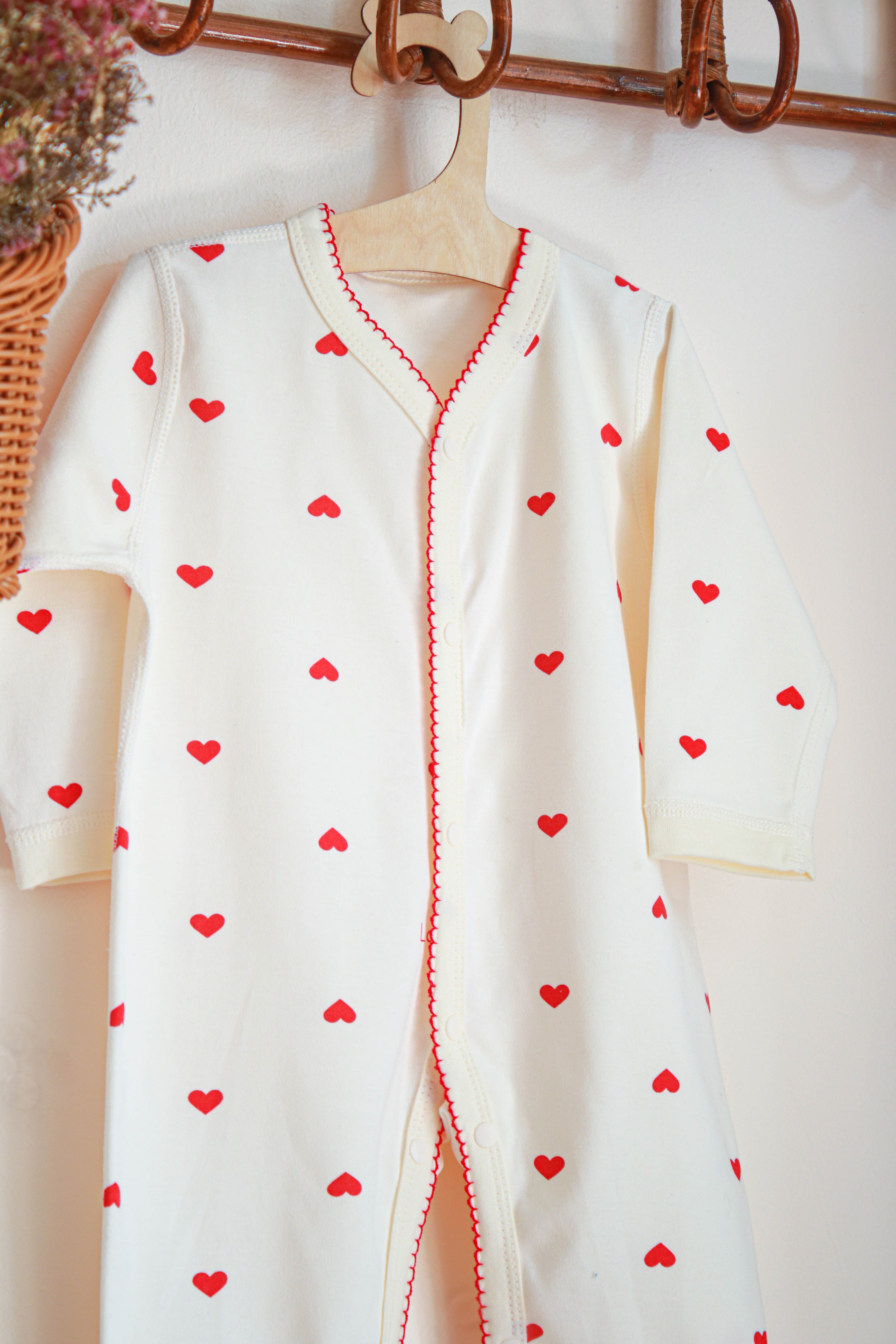 Pyjama bébé cœurs Liv&Ciboulette