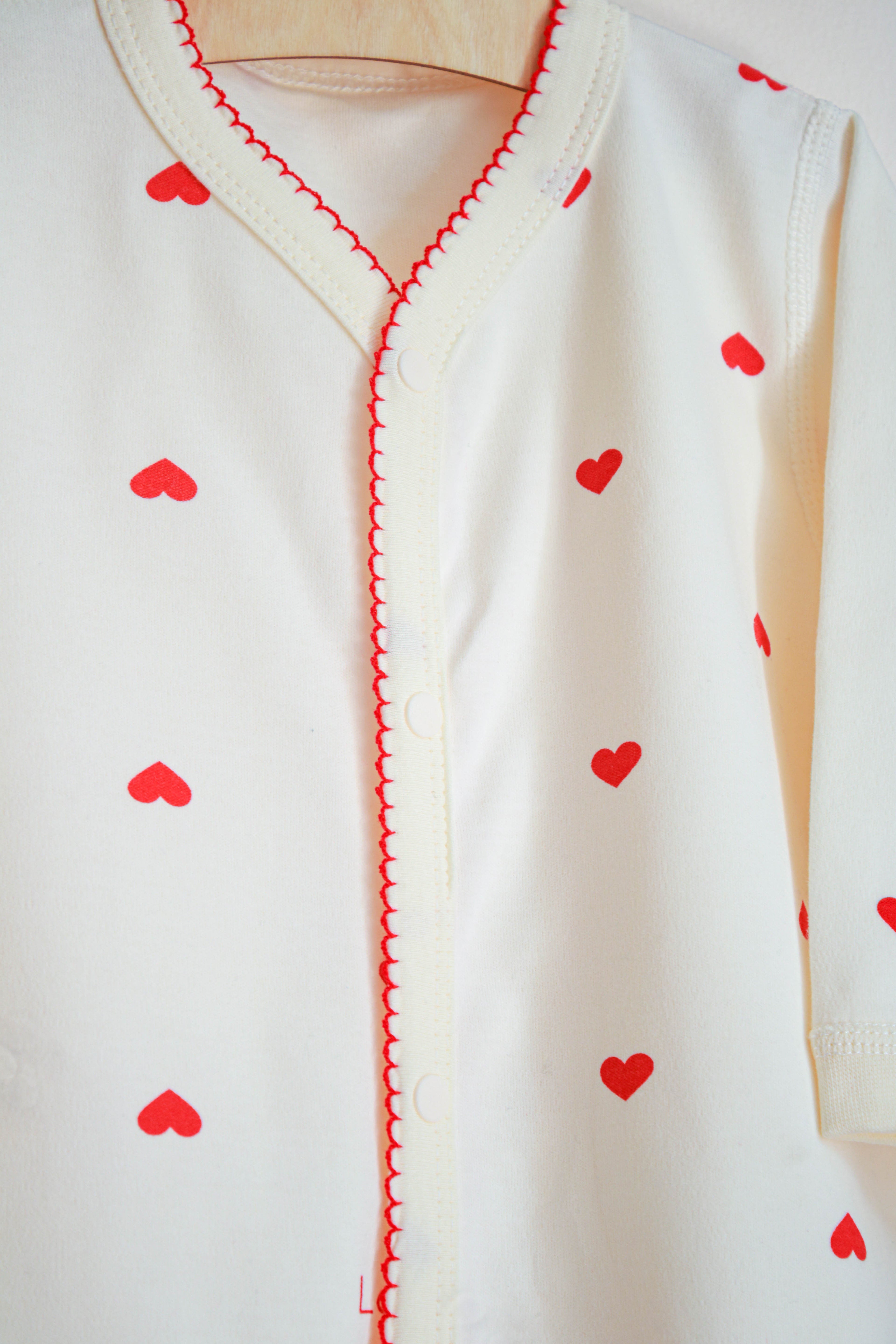 Pyjama bébé cœurs Liv&Ciboulette