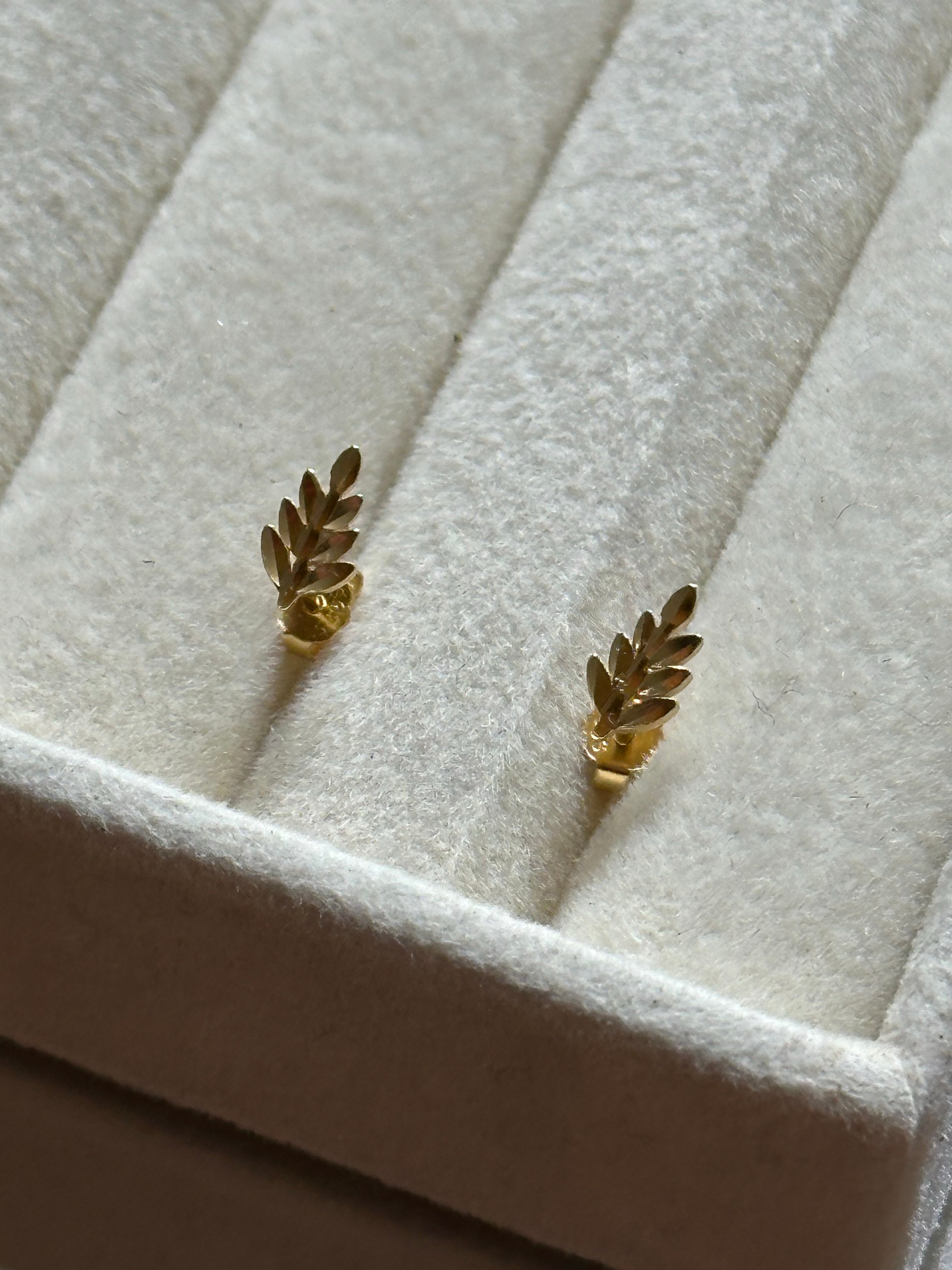 Boucles d’oreilles feuille femme Liv&Ciboulette