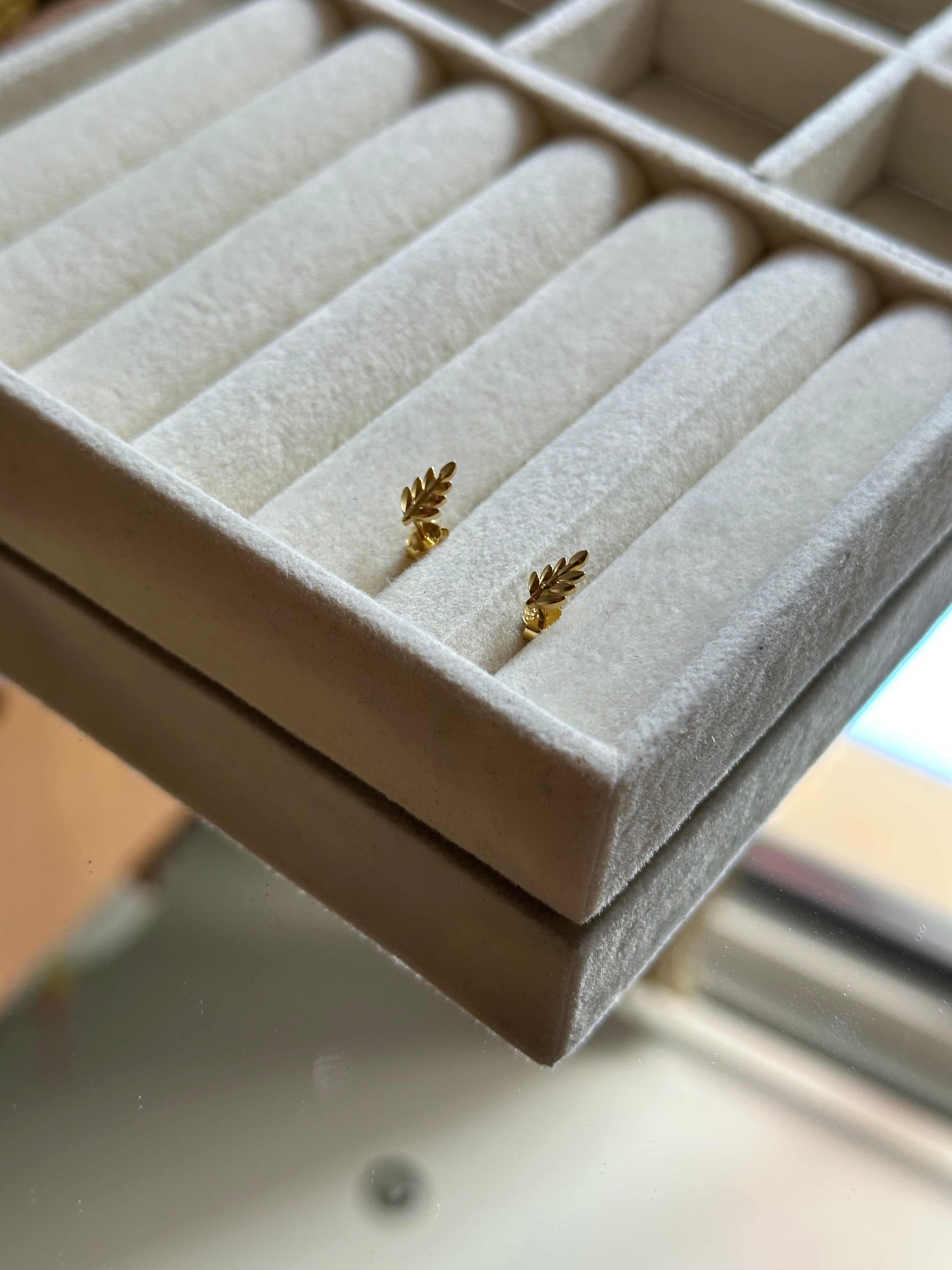 Boucles d’oreilles feuille femme Liv&Ciboulette