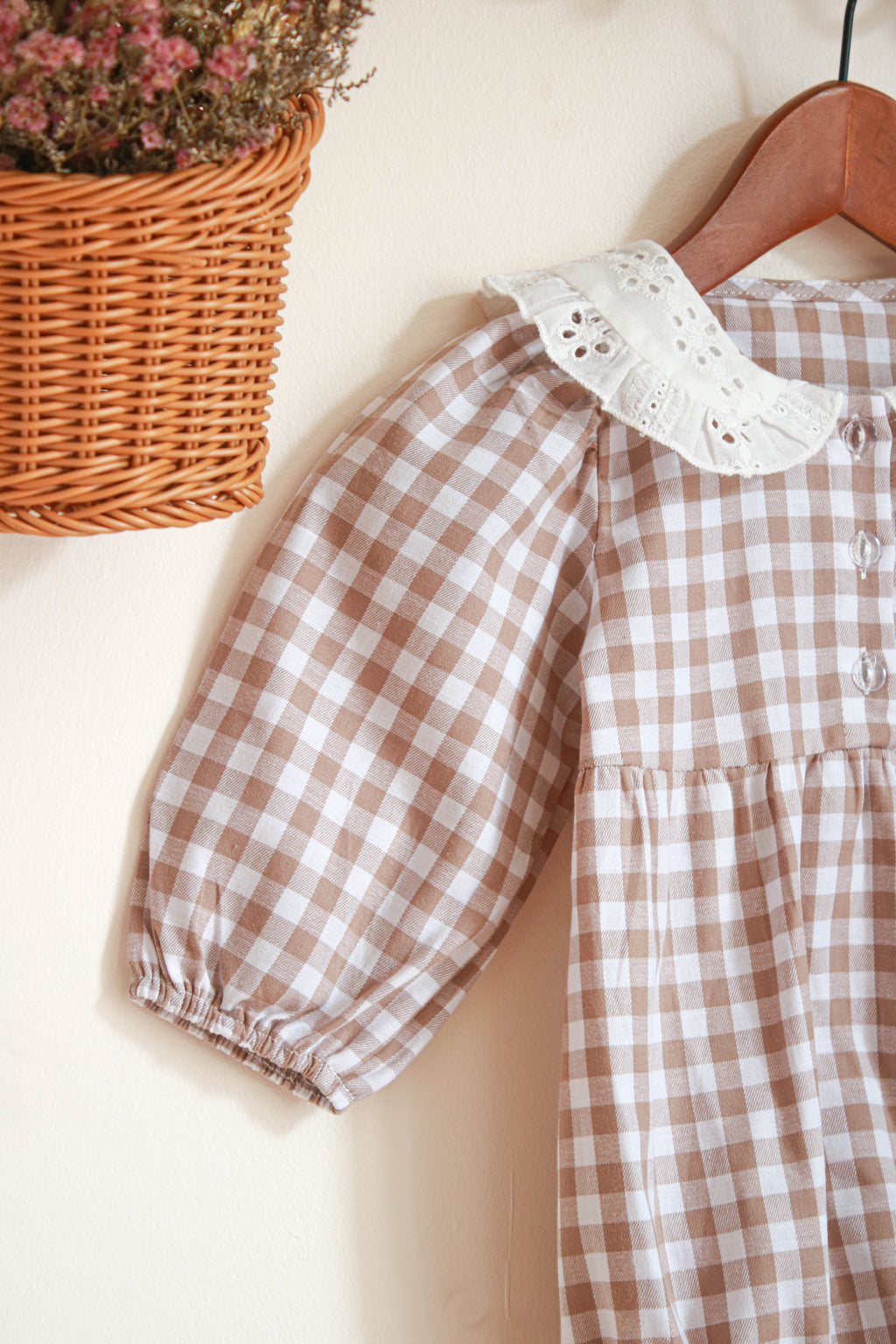 Combinaison Bloomer vichy col Claudine Liv&Ciboulette