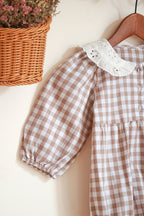 Combinaison Bloomer vichy col Claudine Liv&Ciboulette