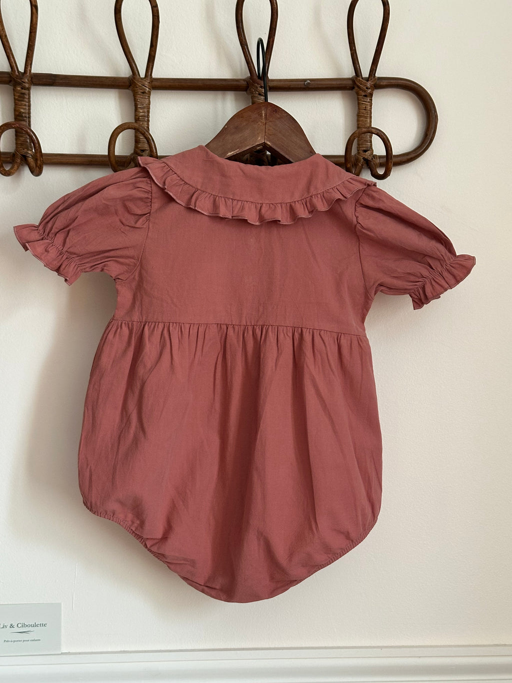 Combinaison bloomer vieux rose été Liv&Ciboulette