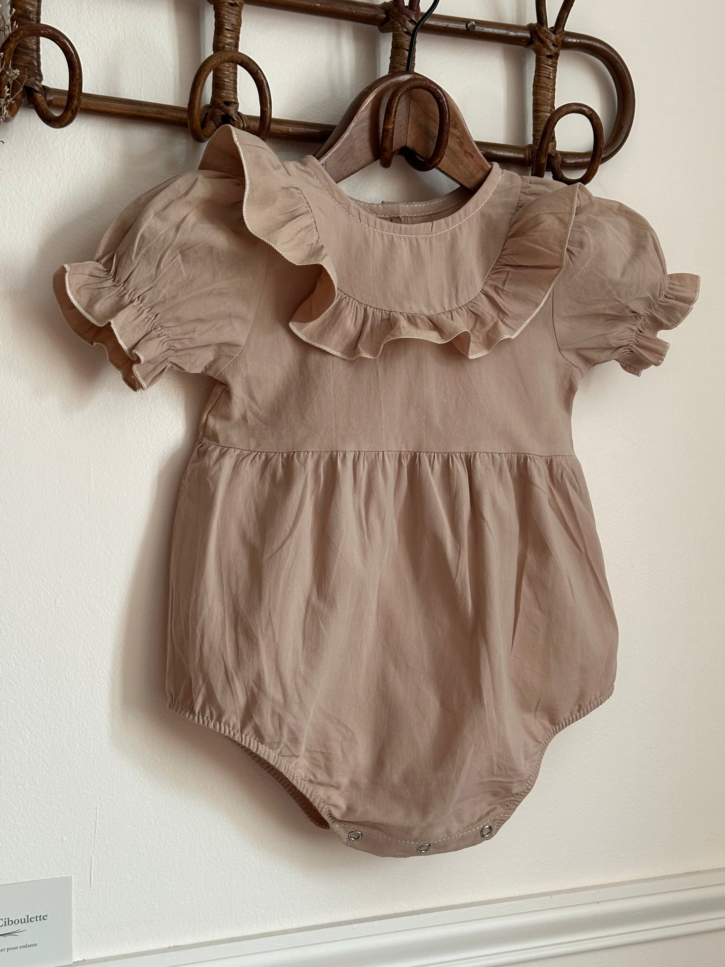 Combinaison bloomer été beige Liv&Ciboulette
