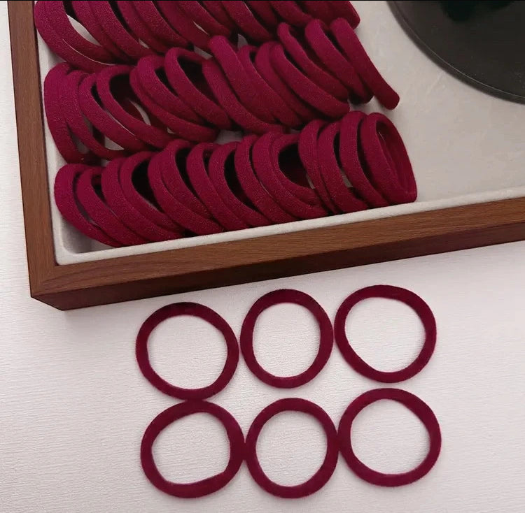 Lot de 10 élastiques bordeaux Liv&Ciboulette