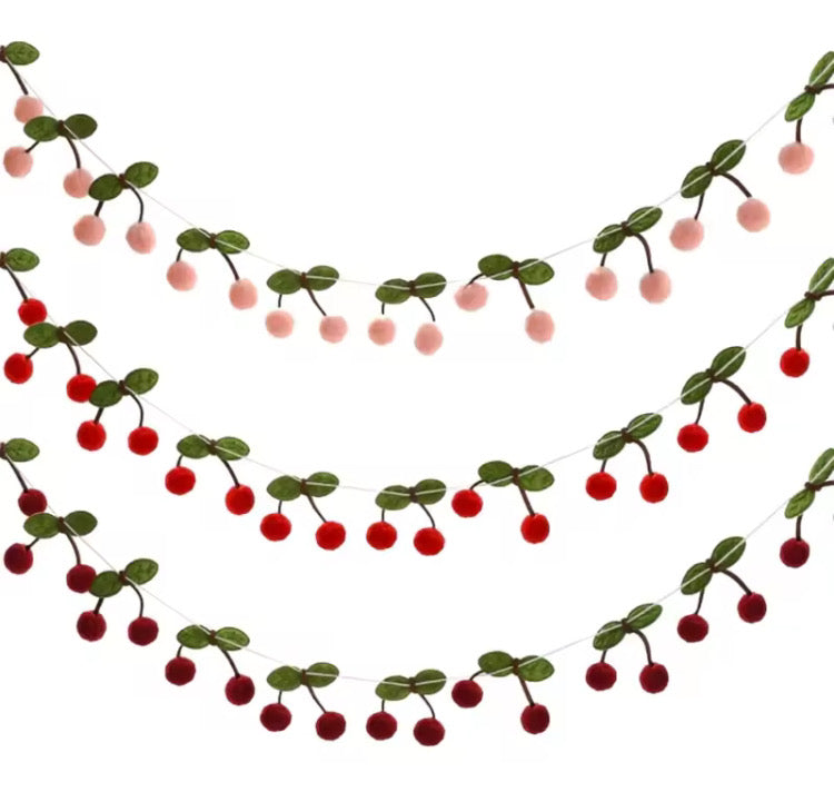 Kit guirlandes cerises décoration Liv&Ciboulette