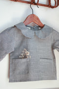 Chemise bébé rayée col Claudine Liv&Ciboulette