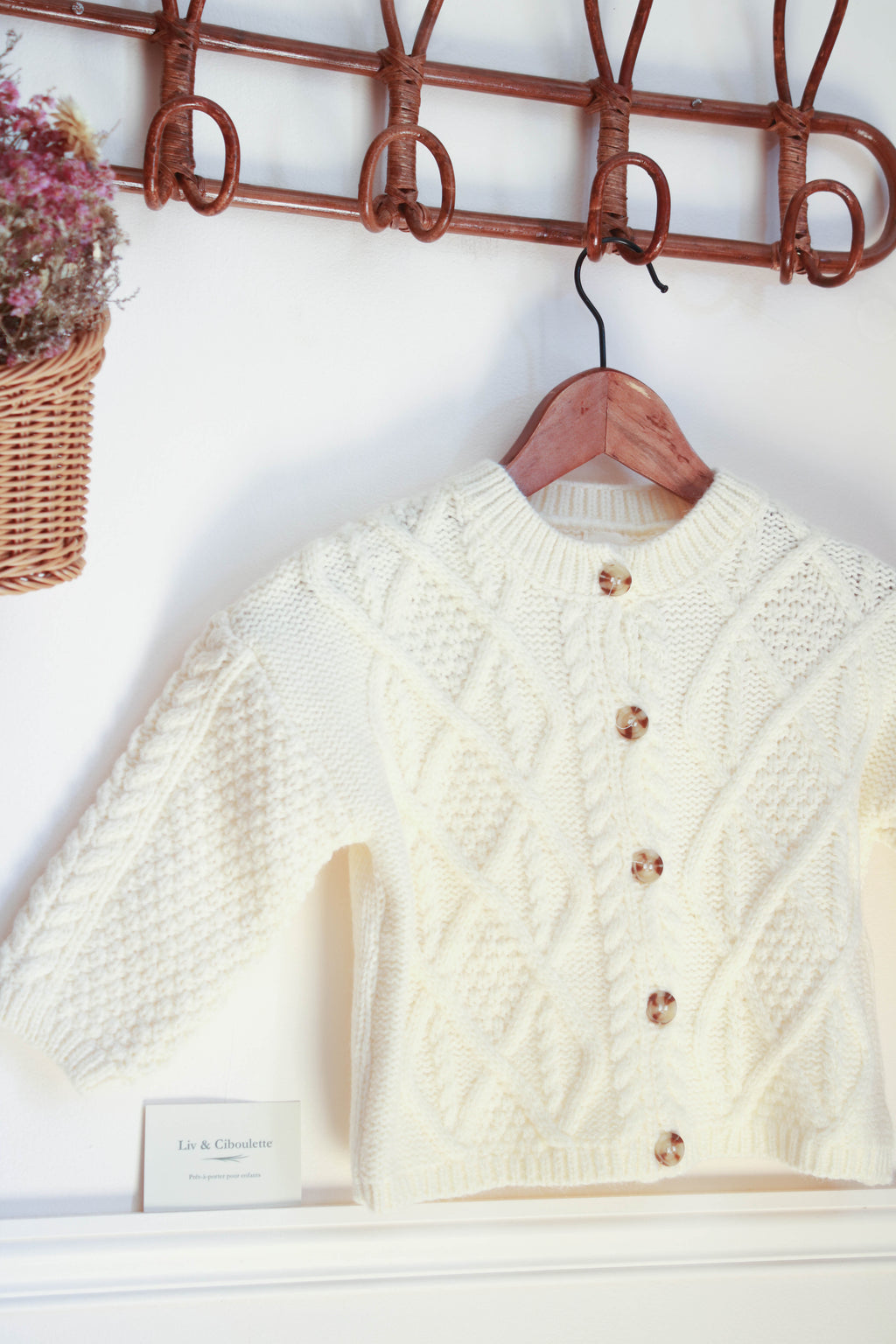 Gilet grosse maille Liv&Ciboulette