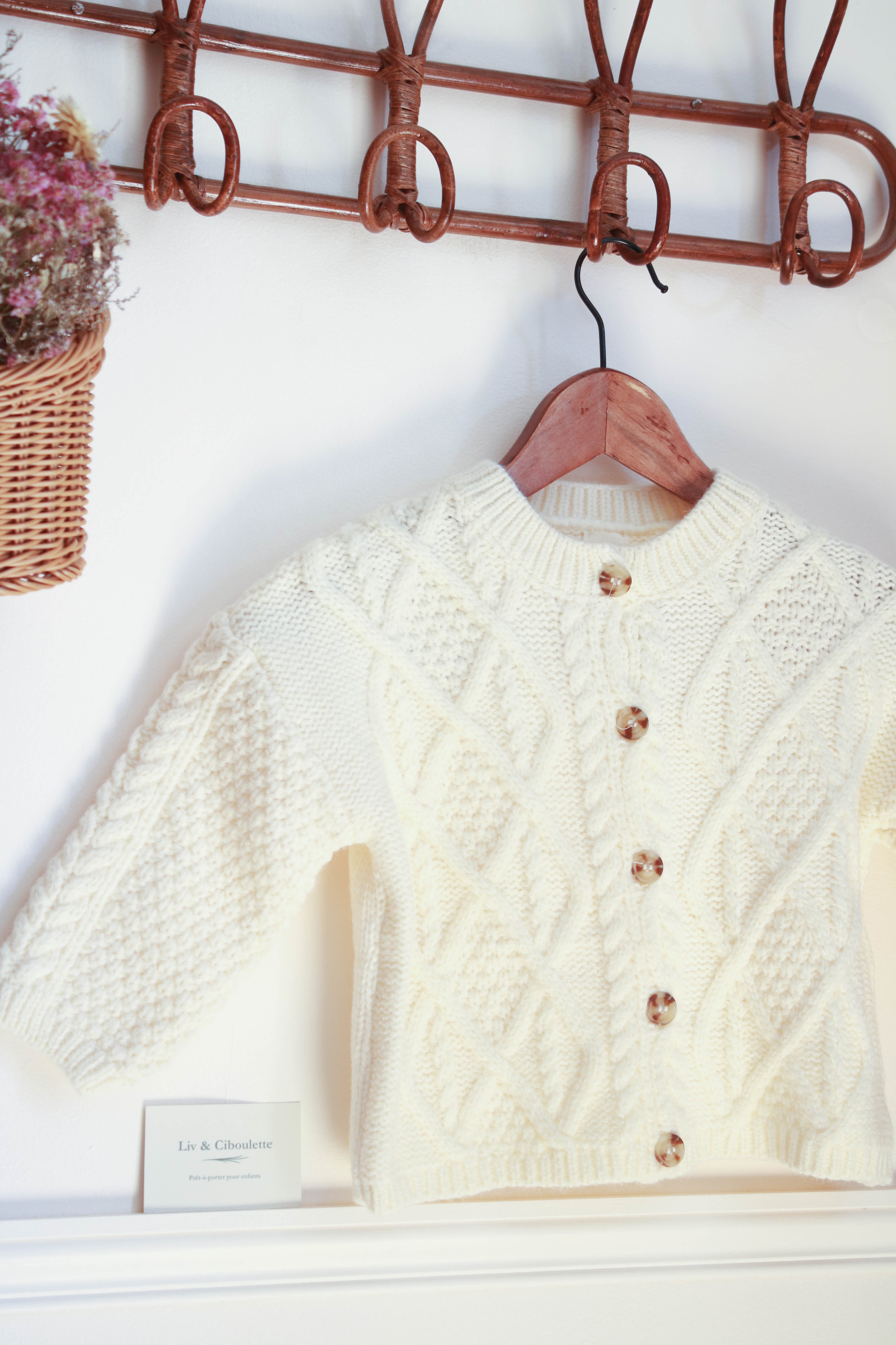 Gilet grosse maille Liv&Ciboulette