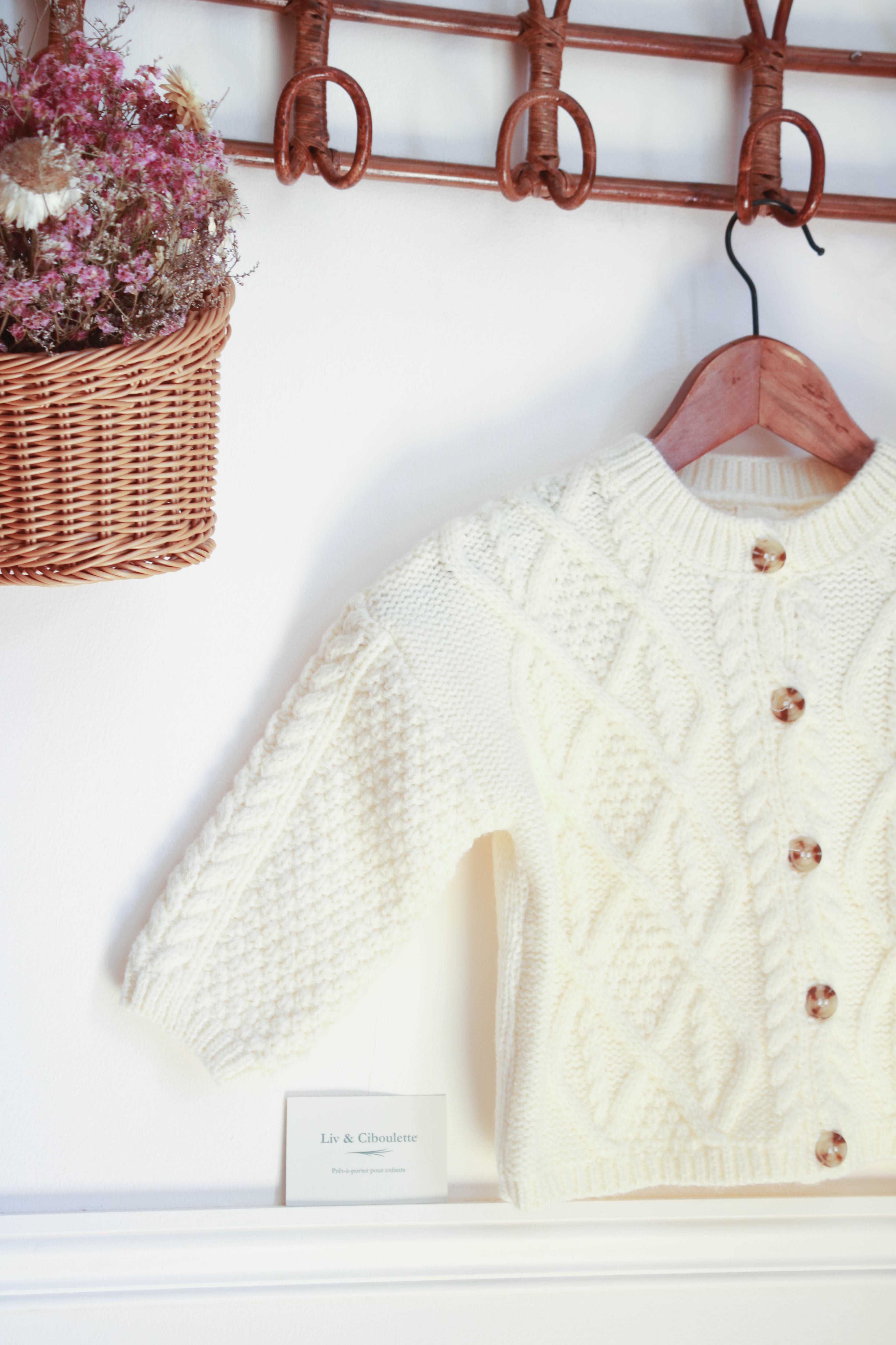 Gilet grosse maille Liv&Ciboulette