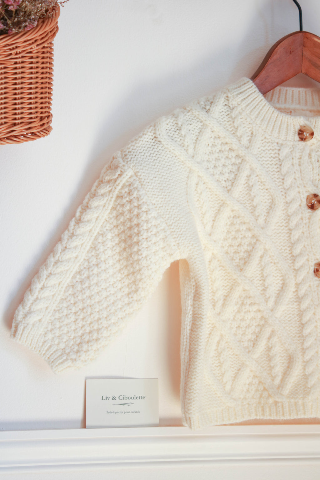 Gilet grosse maille Liv&Ciboulette
