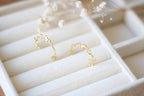 Boucles d’oreilles demi créole dentelle Liv&Ciboulette