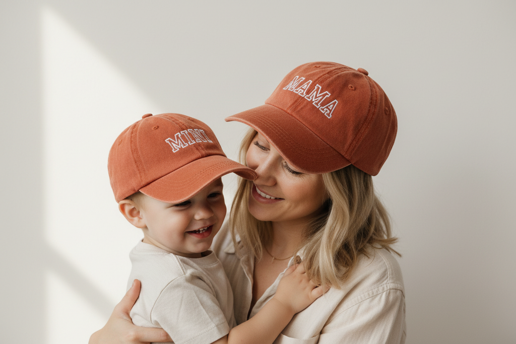 Duo casquettes MAMA & MINI Liv&Ciboulette