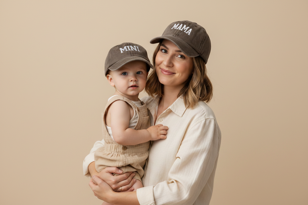 Duo casquettes MAMA & MINI Liv&Ciboulette