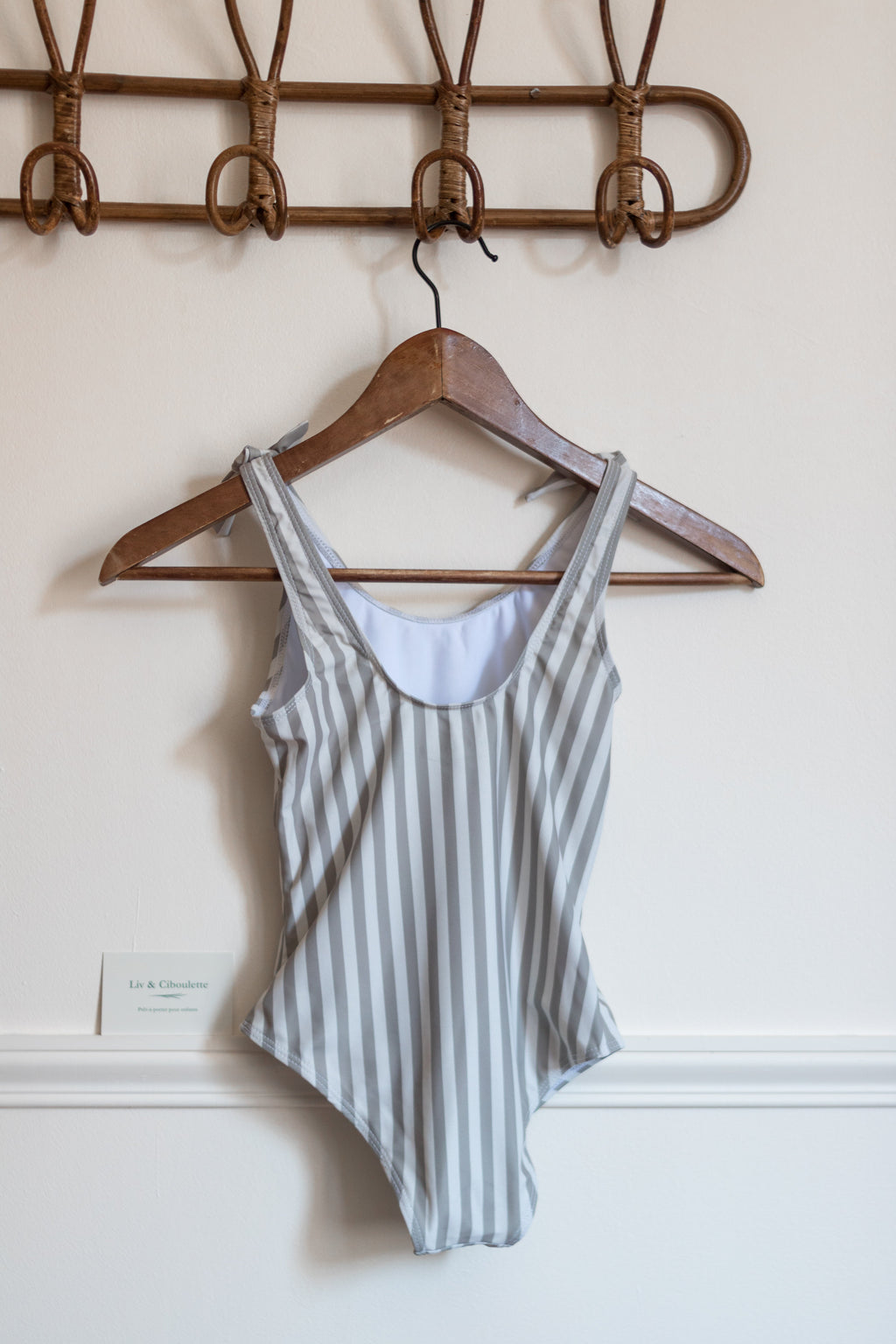 Maillot de bain raye petite fille 5/6 ans Liv&Ciboulette