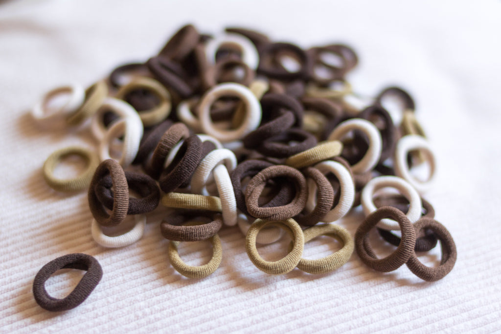 Lot 250 élastiques marrons beige sable Liv&Ciboulette