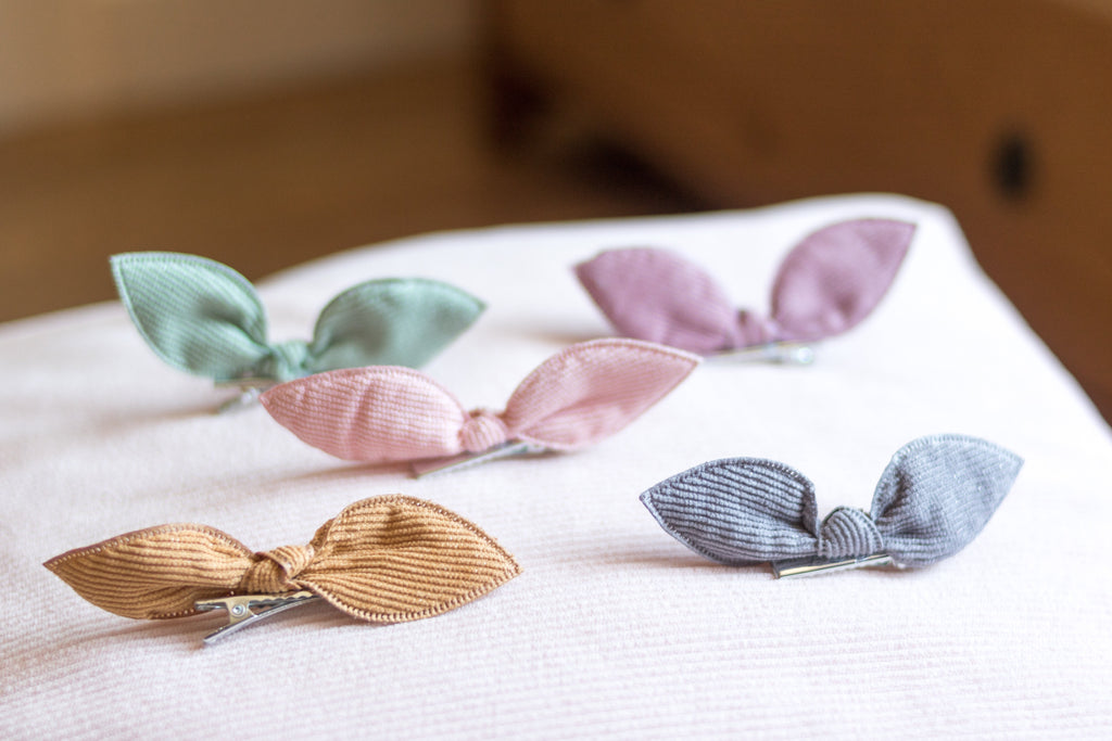 Lot pinces noeud petite fille Liv&Ciboulette