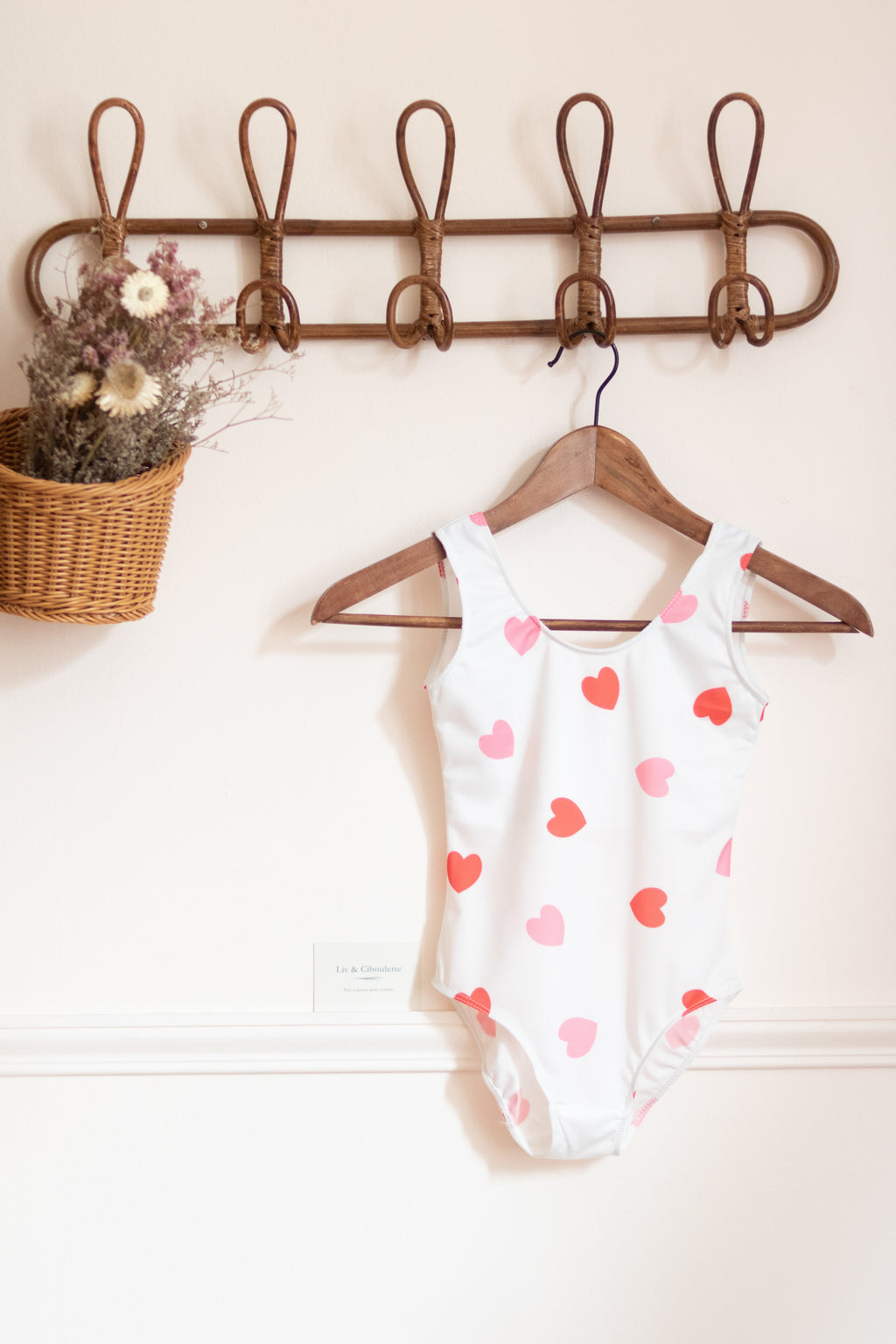 Maillot de bain cœur petite fille 4/5 ans Liv&Ciboulette