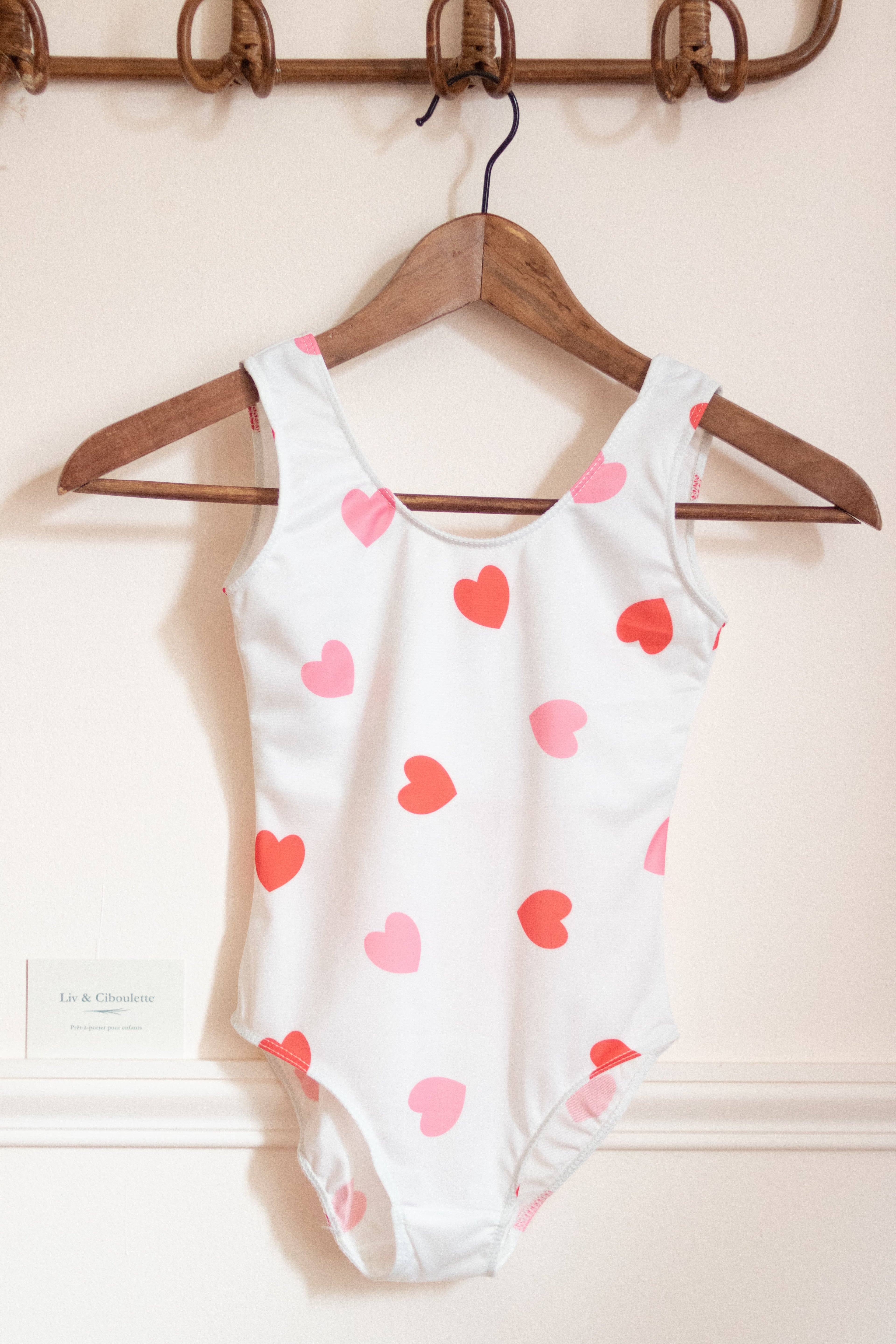 Maillot de bain cœur petite fille 4/5 ans Liv&Ciboulette