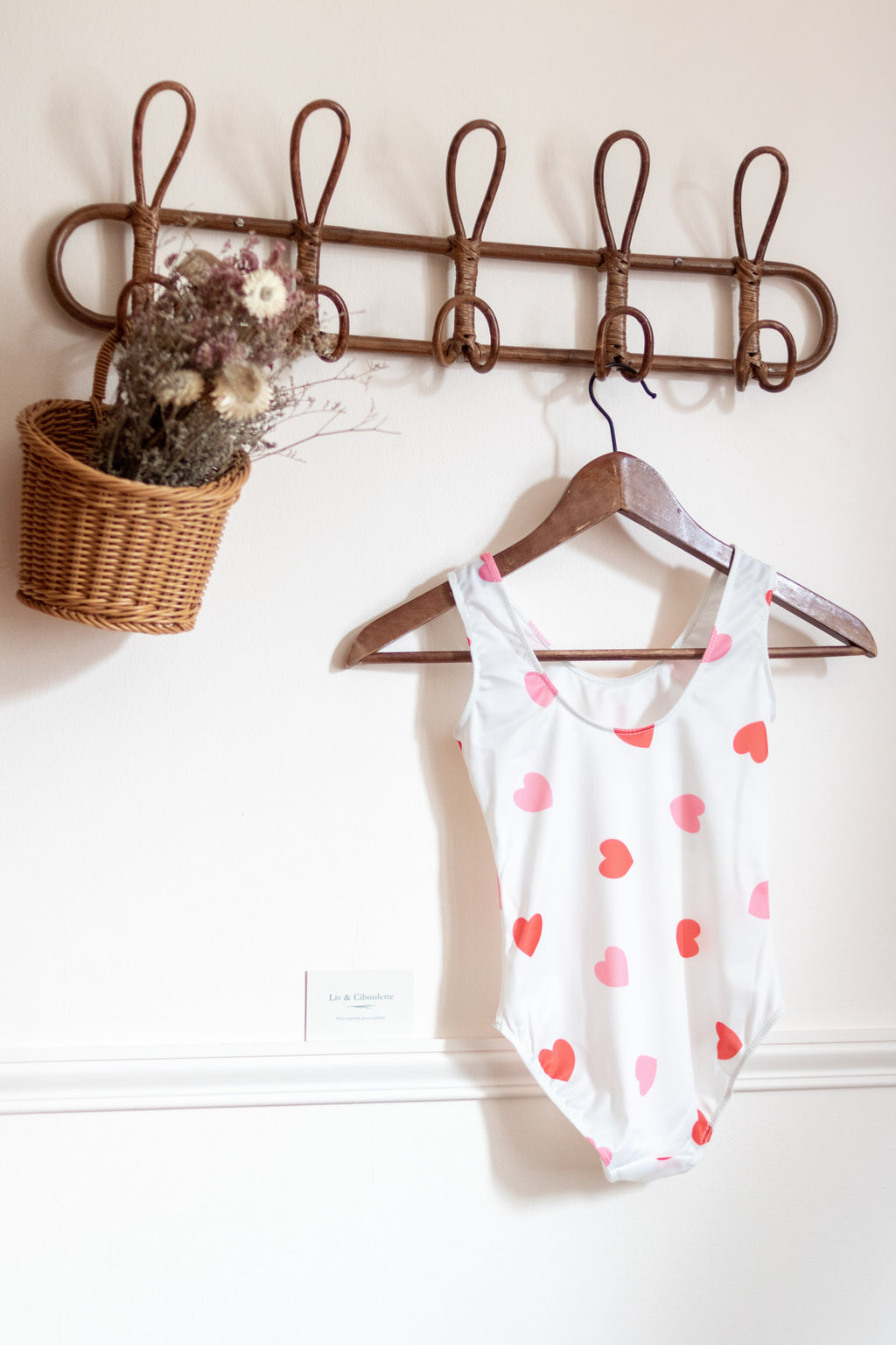 Maillot de bain cœur petite fille 3 ans Liv&Ciboulette