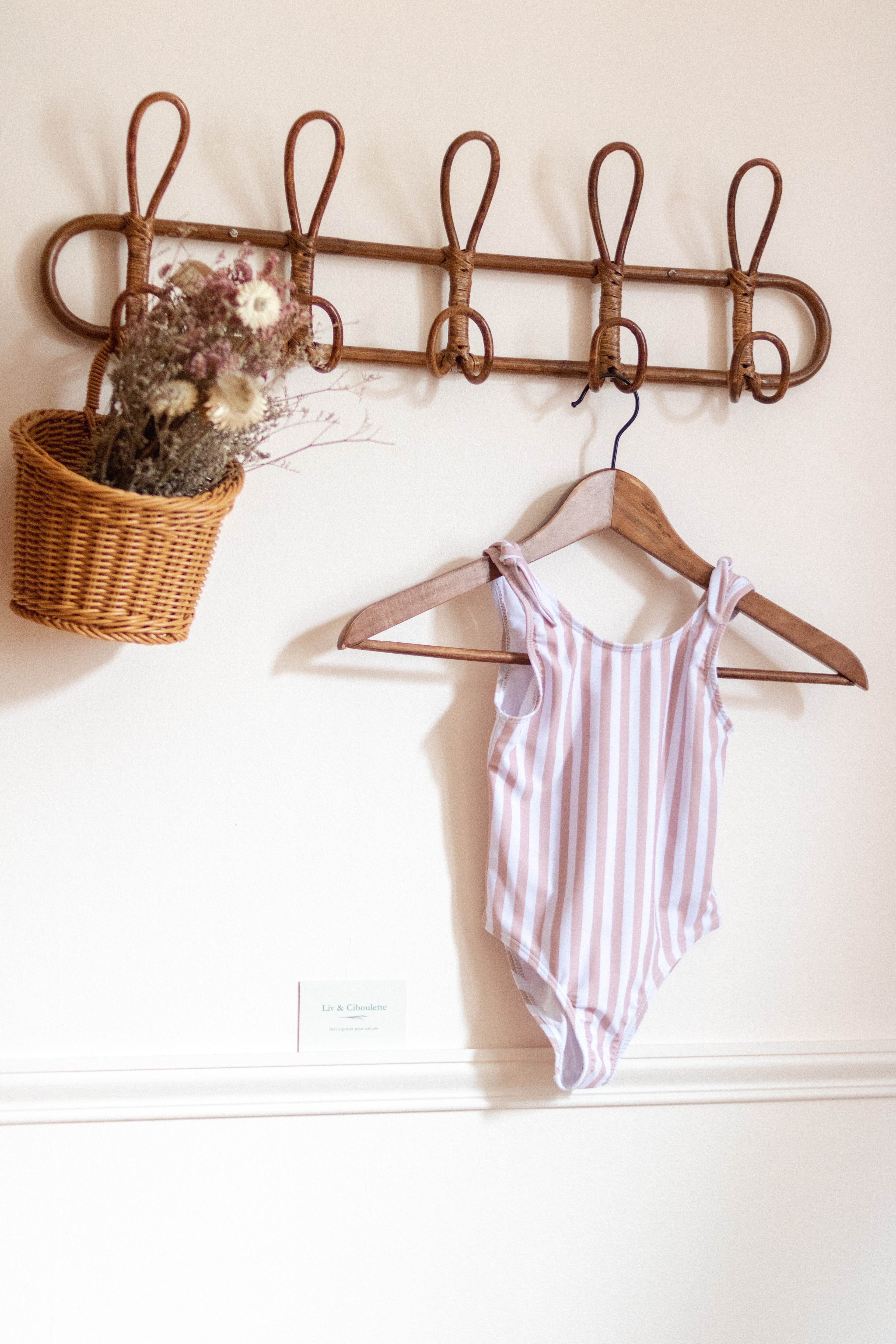 Maillot de bain rayé petite fille Liv&Ciboulette