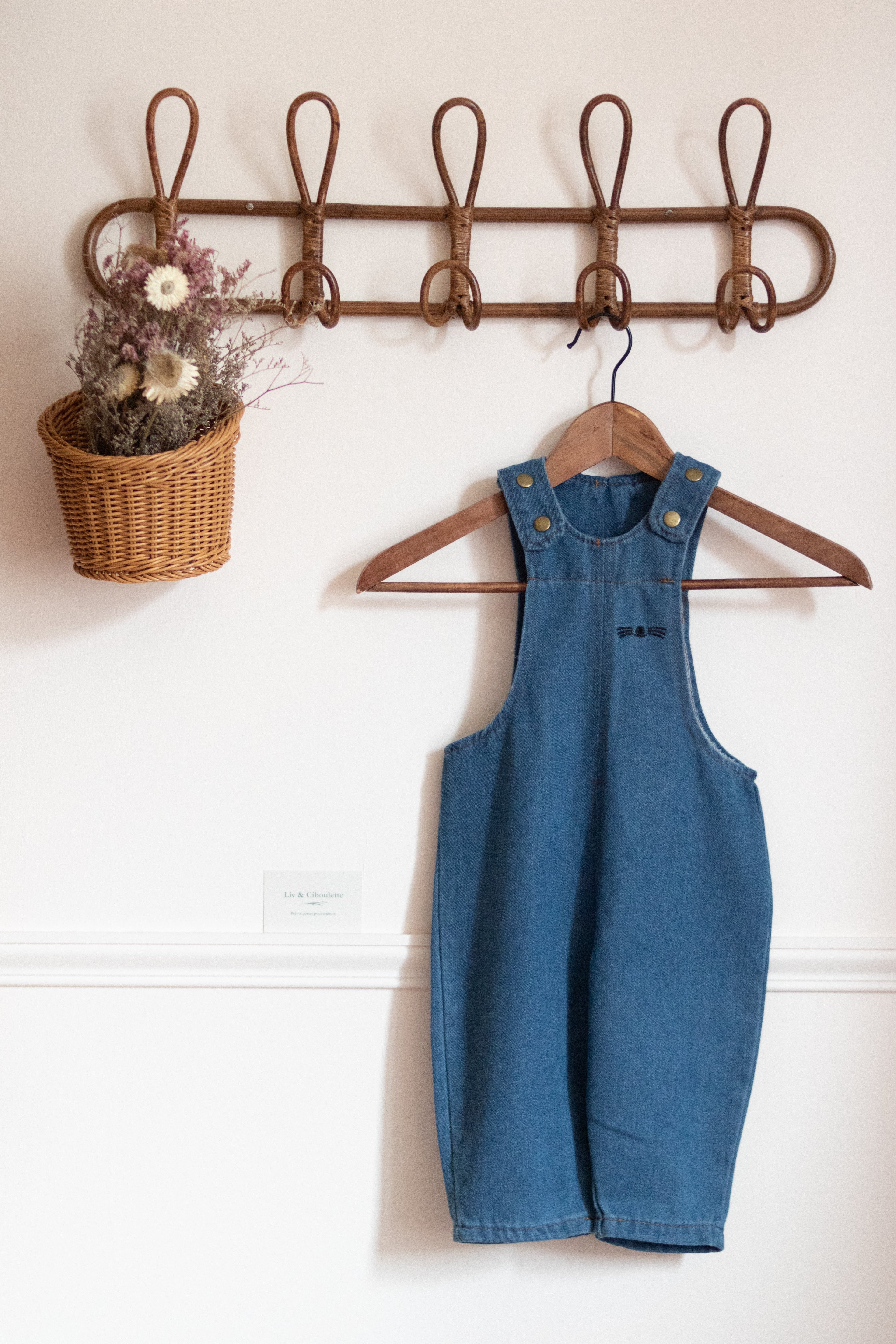 Salopette en jeans Lapin Liv&Ciboulette