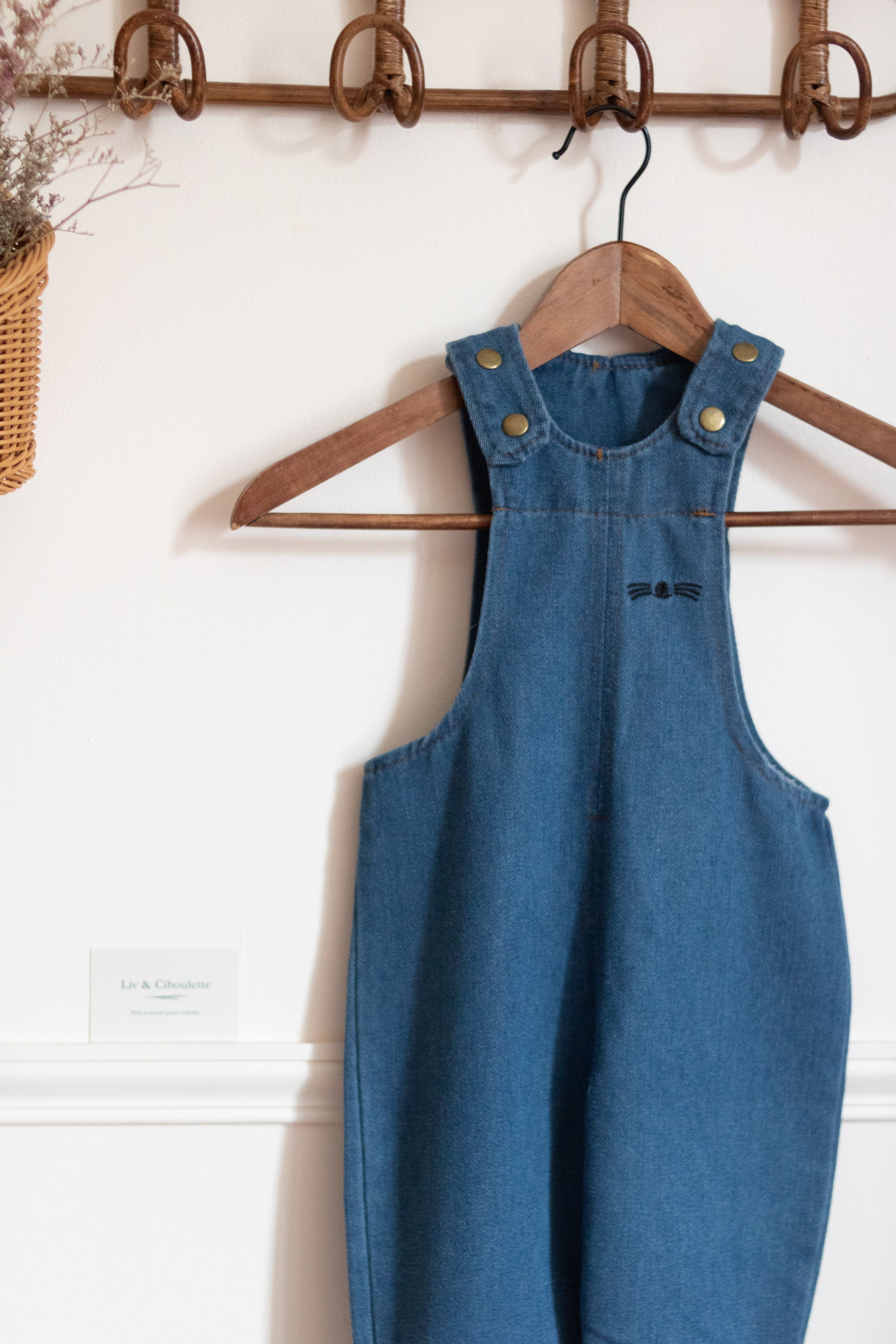 Salopette en jeans Lapin Liv&Ciboulette