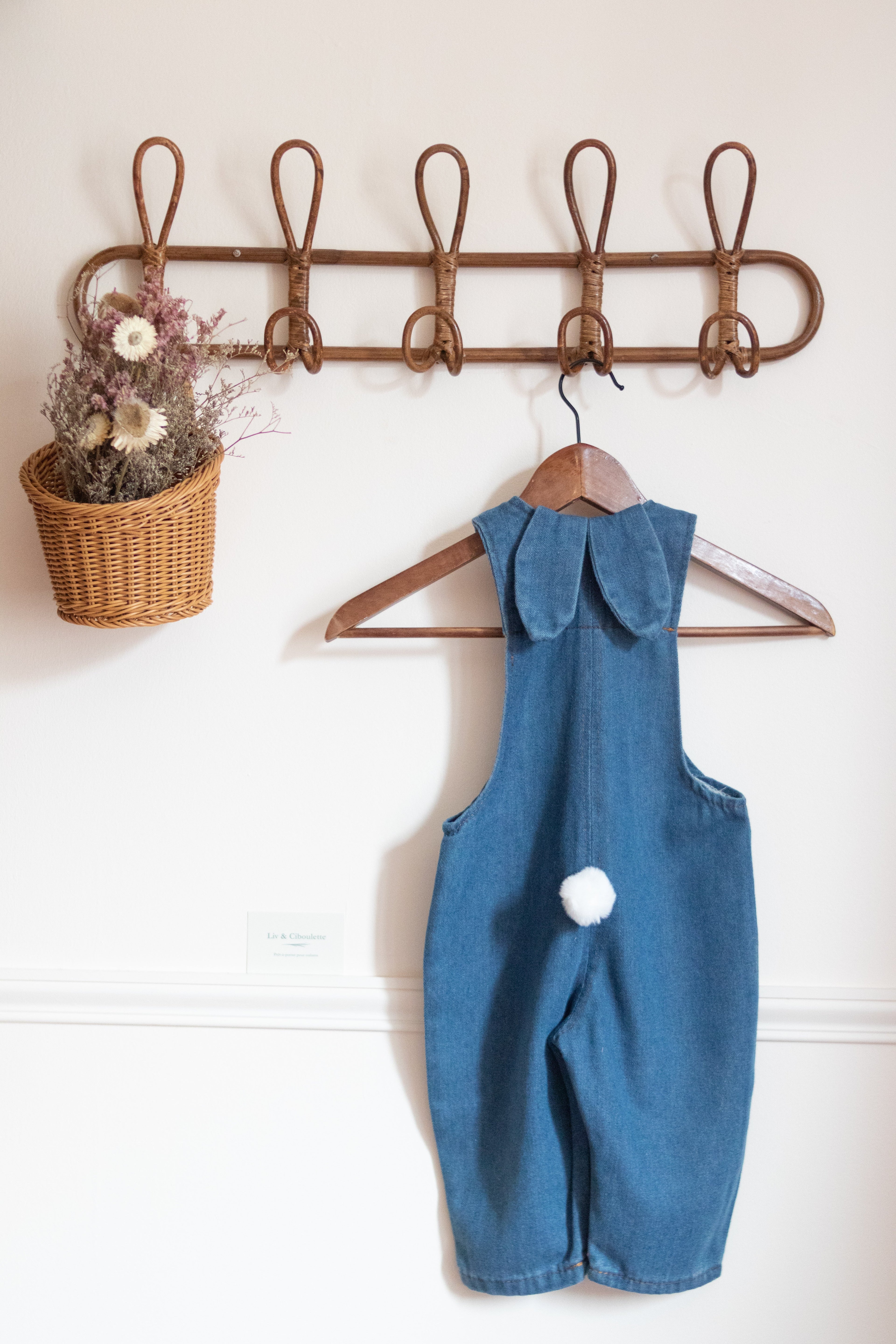 Salopette en jeans Lapin Liv&Ciboulette