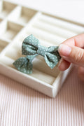 Barrettes verte à pois Liv&Ciboulette