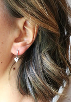 Créoles coeur plaqué or et argent Liv&Ciboulette