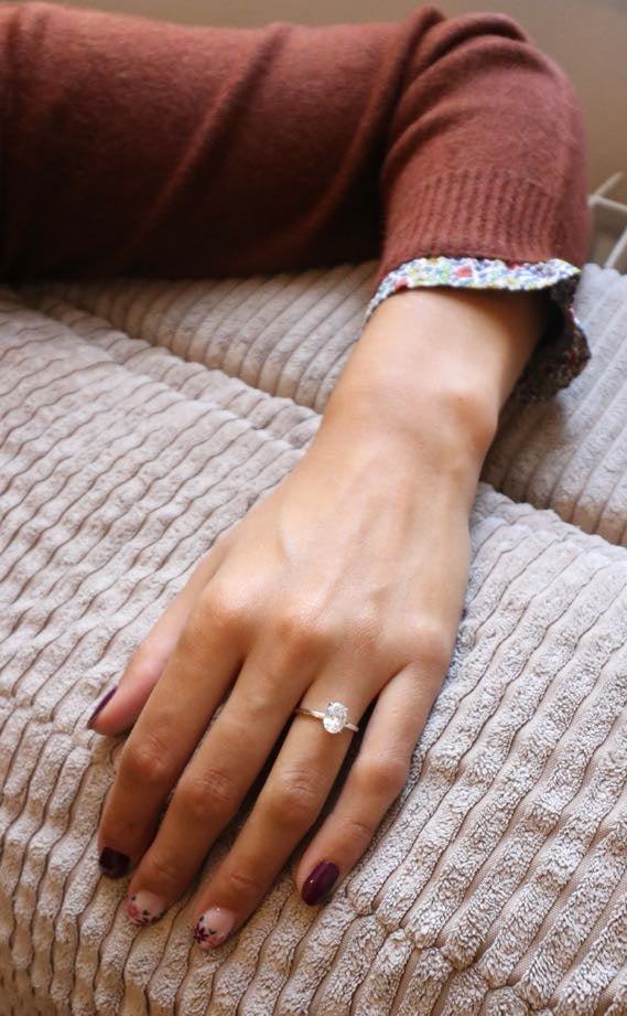 Bague solitaire fiançailles Liv&Ciboulette
