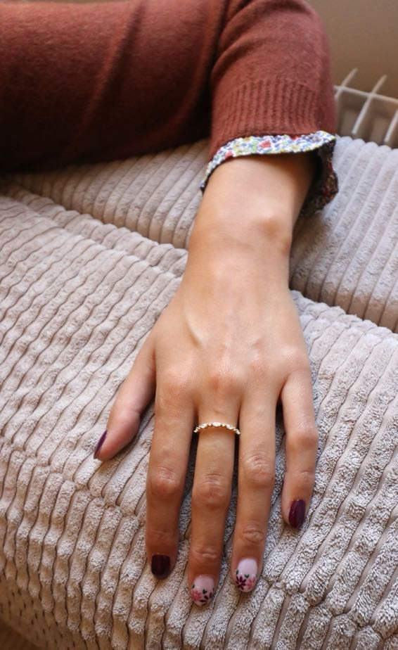 Bague oxyde de zirconium alliance Liv&Ciboulette