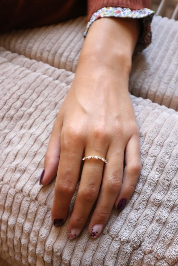 Bague oxyde de zirconium alliance Liv&Ciboulette