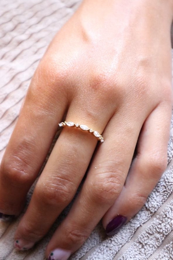 Bague oxyde de zirconium alliance Liv&Ciboulette