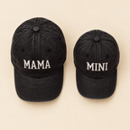 Duo casquettes matchy matchy MAMA & MINI Liv&Ciboulette, fond crème doux