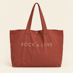 Grand sac cabas XL femme Liv&Ciboulette, fond uni simple