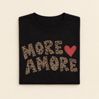 Tee-shirt femme More Amore Liv&Ciboulette, fond uni simple